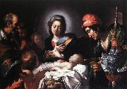 STROZZI, Bernardo Adoration of the Shepherds ar oil on canvas